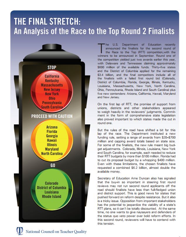 The Final Stretch: An Analysis of the Race to the Top Round 2 Finalists