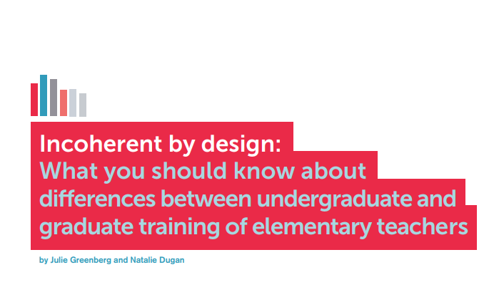 Incoherent by design: What you should know about differences between undergraduate and  graduate training of elementary teachers