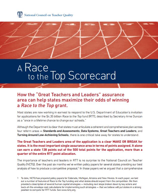 A Race to the Top Scorecard